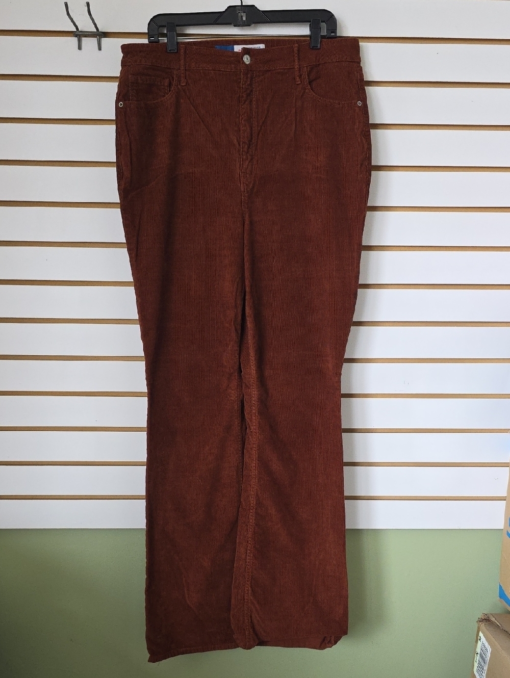 Old Navy Brown Corduroy High Rise Flare Pants 16 Tall - Picture 2 of 6